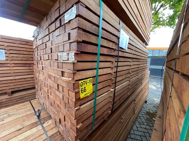 Ca. 269x angelim pedra onderligger fijnbezaagd, 40x60mm, lengte 25/190cm, 102/220cm, 73/250cm, 21/280cm, 35/340cm, 13/370cm - afbeelding 4 van  4