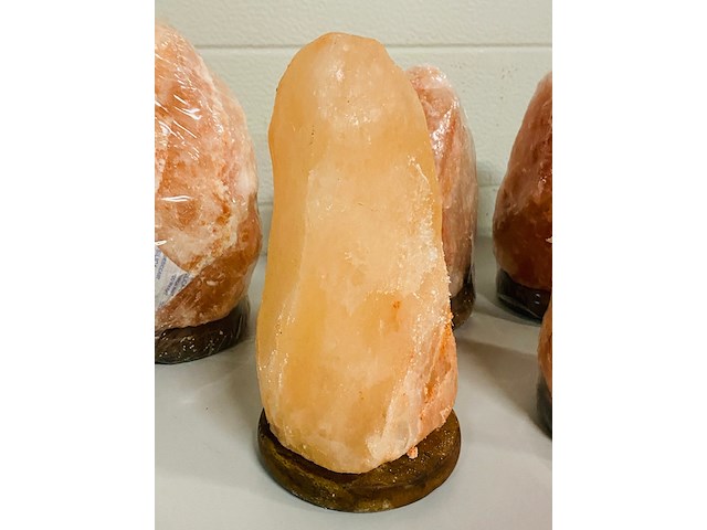 Ca. 26x himalaya zoutlampen met houten voet, oranje - afbeelding 2 van  4
