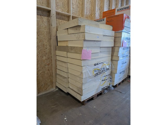 Ca. 26x pir isolatieplaat recticel, crème ,wit - afbeelding 2 van  4