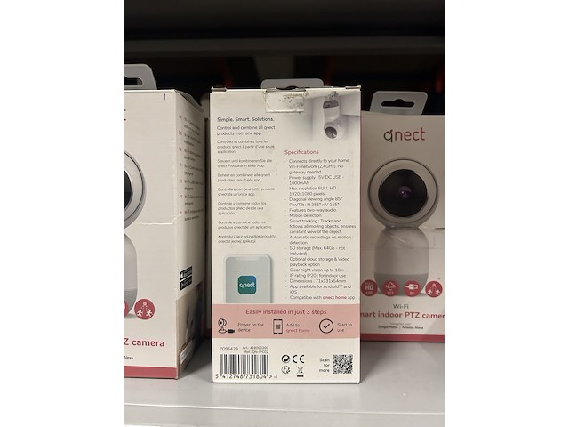 Ca. 26x wi-fi smart indoor camera qnect - afbeelding 3 van  6