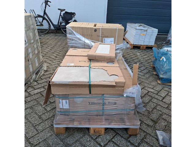 Ca. 27 pak a 6 stuks vloertegel villeroy en boch, pure base, sand grey matt - afbeelding 1 van  5