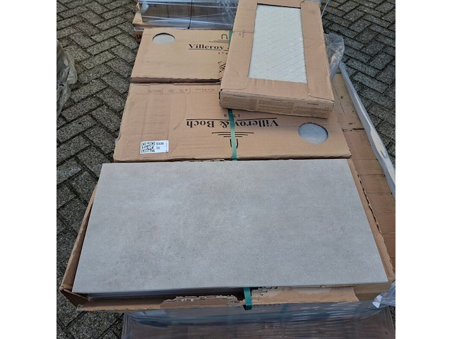 Ca. 27 pak a 6 stuks vloertegel villeroy en boch, pure base, sand grey matt - afbeelding 2 van  5