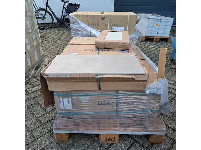Ca. 27 pak a 6 stuks vloertegel villeroy en boch, pure base, sand grey matt - afbeelding 4 van  5