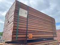 Ca. 272x angelim pedra regels fijnbezaagd, 40x60mm, lengte 190cm - afbeelding 4 van  4