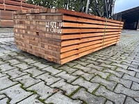 Ca. 272x angelim pedra regels fijnbezaagd, 40x60mm, lengte 190cm - afbeelding 2 van  4