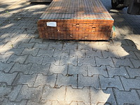 Ca. 276x angelim pedra latten geschaafd, 21x40mm, lengte 185cm - afbeelding 3 van  3