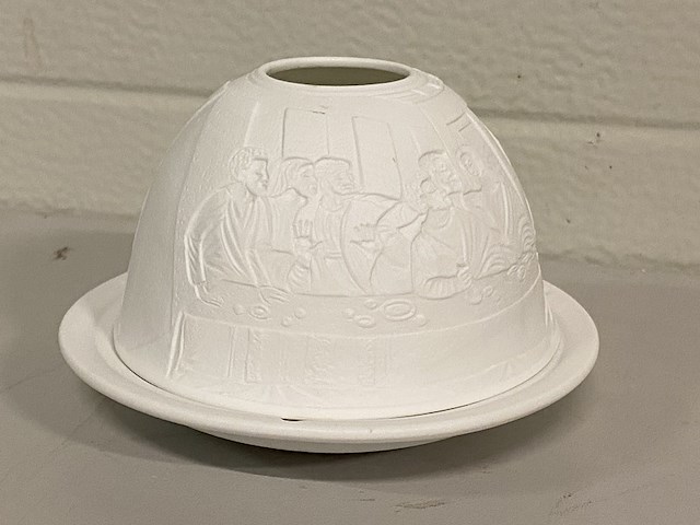 Ca. 279x waxinelichthouder porselein met tafereel - afbeelding 4 van  4