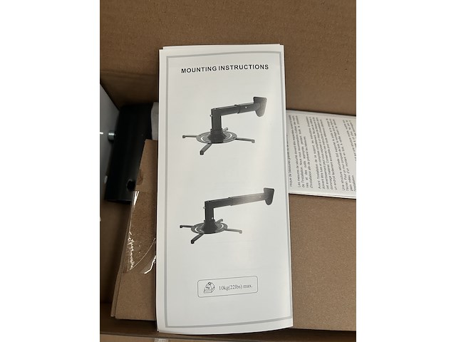 Ca. 27x beamer mounting bracket wall black sam creative - afbeelding 2 van  4