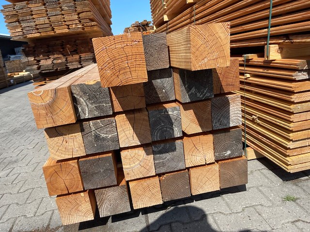 Ca. 27x douglas balken geschaafd, 140x140mm, lengte 25/250cm, 2/300cm - afbeelding 3 van  3