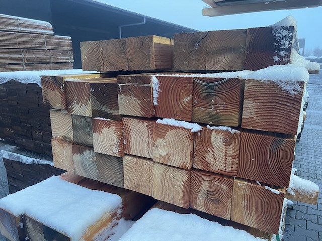 Ca. 27x douglas balken geschaafd, 140x140mm, lengte 6/200cm, 21/250cm - afbeelding 3 van  3