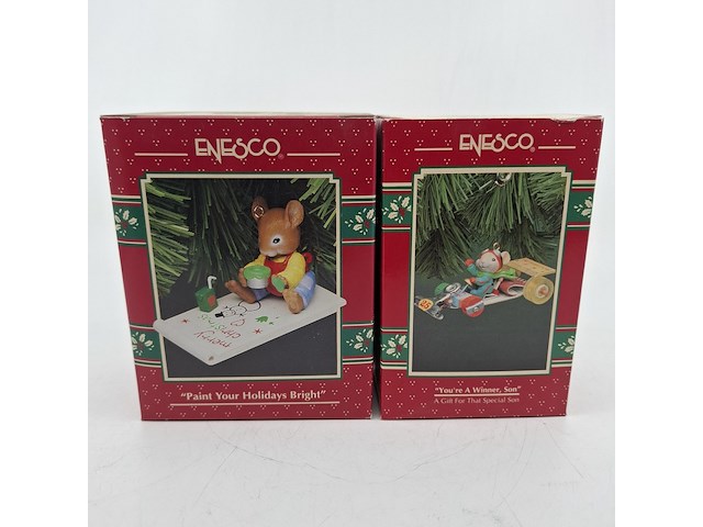 Ca. 27x kerst beeldje, enesco, o.a. paint your holidays bright - afbeelding 12 van  13