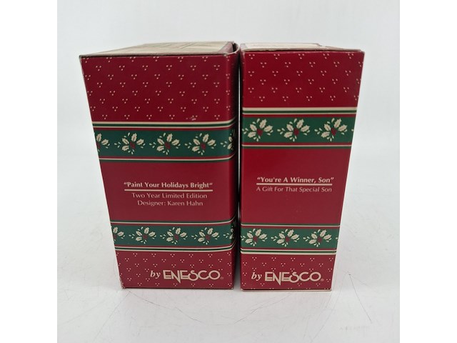 Ca. 27x kerst beeldje, enesco, o.a. paint your holidays bright - afbeelding 13 van  13