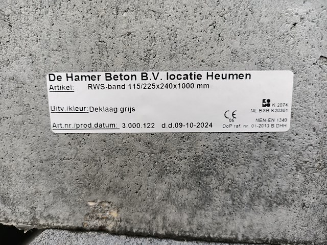 Ca. 27x rws band, 115/225x240x1000 mm - afbeelding 3 van  4