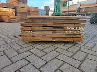 Ca. 280x guyana ipé planken fijnbezaagd, 21x145mm, lengte 252/65cm, 28/125cm - afbeelding 3 van  4