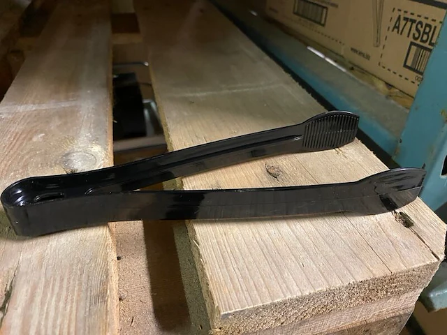 Ca. 288x stuks luxe serveertang, zwart - afbeelding 4 van  5
