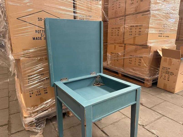 Ca. 28x beach table, houten bijzettafel met opbergvak - afbeelding 3 van  9