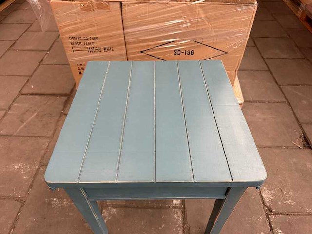 Ca. 28x beach table, houten bijzettafel met opbergvak - afbeelding 9 van  9