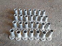 Ca. 28x buiskoppeling ovale voetplaat, ø 42,4 mm - afbeelding 3 van  5