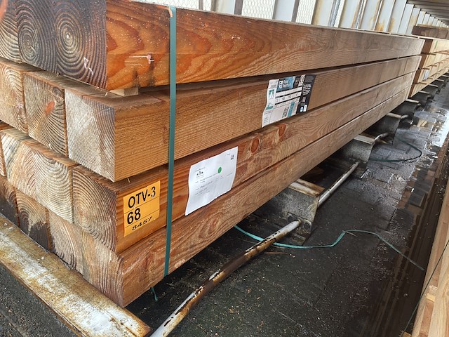 Ca. 28x douglas balken fijnbezaagd, 150x150mm, lengte 400cm - afbeelding 4 van  4