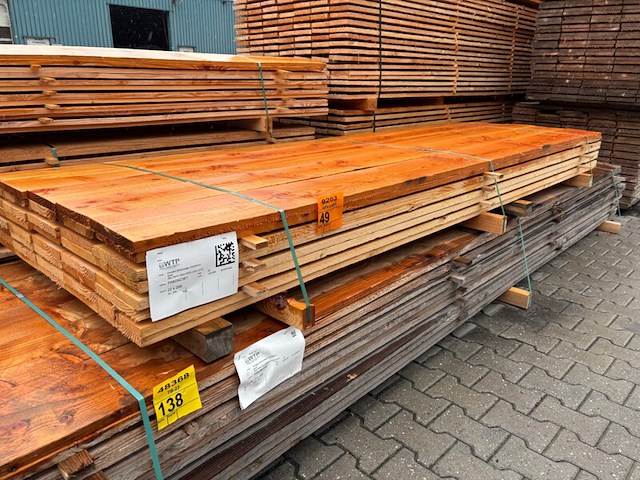 Ca. 28x douglas planken fijnbezaagd, 22x200mm, lengte 300cm - afbeelding 4 van  4