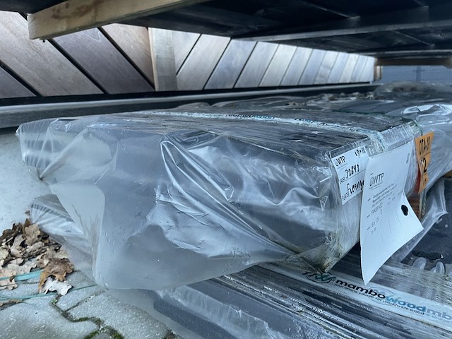 Ca. 28x douglas wisselsponning/halfhoutsrabat zwart gecoat, 18x190mm, lengte 300cm - afbeelding 3 van  3