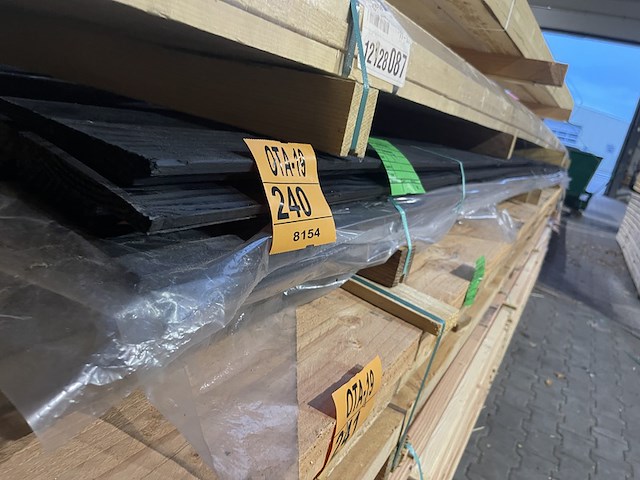 Ca. 28x douglas zweeds rabat zwart gecoat, 26x190mm, lengte 400cm - afbeelding 2 van  3