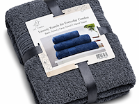 Ca. 28x handdoeken set 3-delig, lux-towels, 3-delig 600gsm, donker grijs - afbeelding 1 van  3