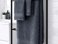 Ca. 28x handdoeken set 3-delig, lux-towels, 3-delig 600gsm, donker grijs - afbeelding 3 van  3