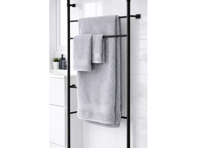 Ca. 28x handdoekenset 3-delig, lux-towels, 3-delig 600gsm, grijs - afbeelding 3 van  3