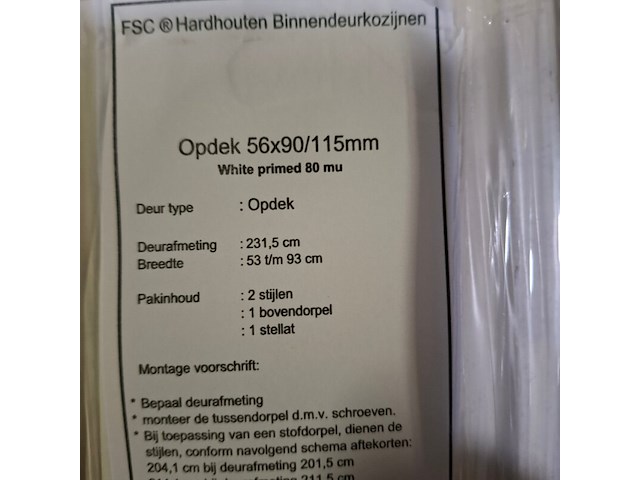 Ca. 28x hardhouten deurkozijn gegrond - afbeelding 4 van  5