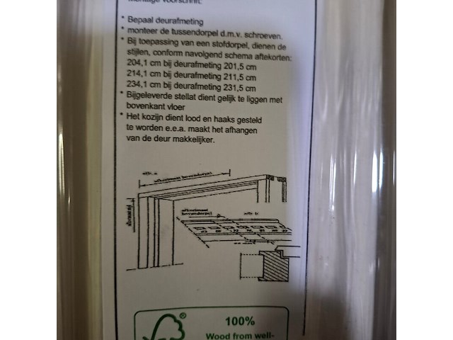 Ca. 28x hardhouten deurkozijn gegrond - afbeelding 5 van  5