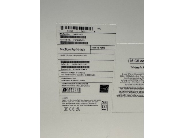 Ca. 28x macbook pro doos (leeg), apple, a2442 - afbeelding 3 van  6
