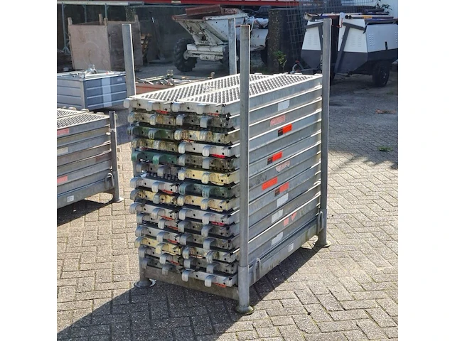 Ca. 28x o-roostervloer, layher, allround | 140x32 cm, in transportbok - afbeelding 3 van  6