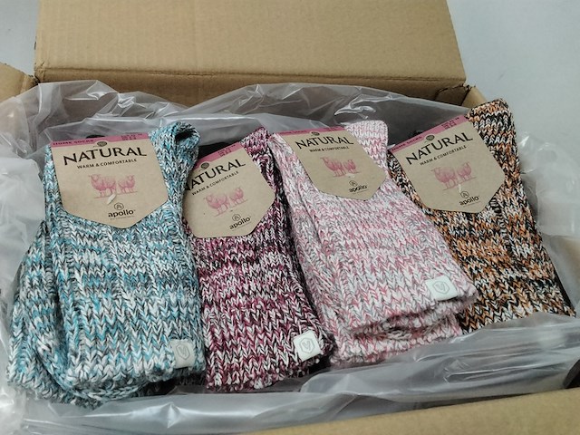 Ca. 28x paar kleurige dames sokken, apollo - afbeelding 1 van  3