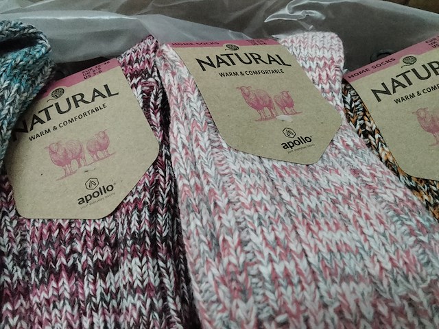 Ca. 28x paar kleurige dames sokken, apollo - afbeelding 2 van  3