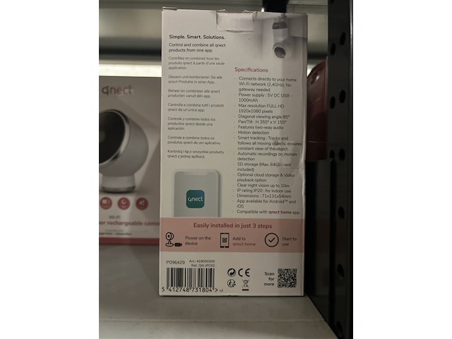 Ca. 28x smart indoor camera/smart outdoor camera/smart video deurbel qnect - afbeelding 7 van  10