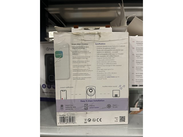 Ca. 28x smart indoor camera/smart outdoor camera/smart video deurbel qnect - afbeelding 9 van  10