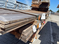 Ca. 28x thermo vuren planken geschaafd, 18x140mm, lengte 540cm - afbeelding 2 van  3