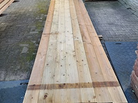 Ca. 28x vlonderplank, geïmpregneerd vurenhout 2,8 x 14,5 x 420 cm - afbeelding 1 van  5