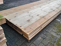 Ca. 28x vlonderplank, geïmpregneerd vurenhout 2,8 x 14,5 x 420 cm - afbeelding 3 van  5