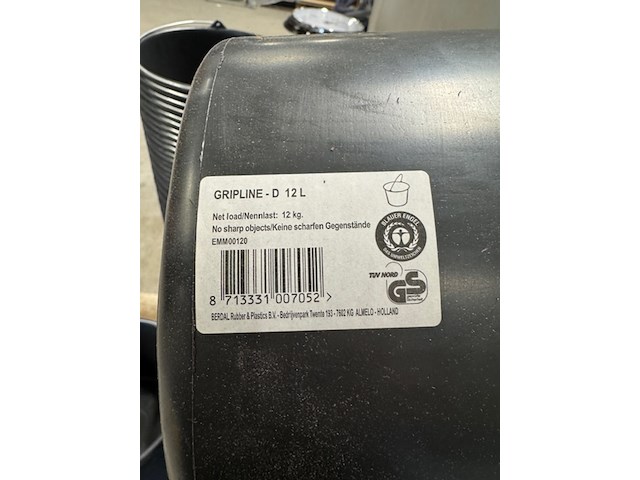 Ca. 290x emmer berdal, gripline-d, zwart - afbeelding 4 van  4