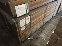 Ca. 297x guyana teak planken geschaafd, 21x90mm, lengte 185cm - afbeelding 4 van  4