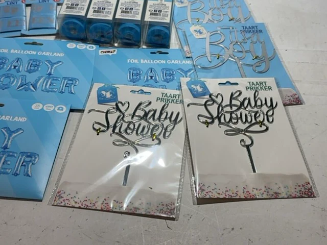 Ca. 29x baby shower jongen versiering - afbeelding 4 van  5