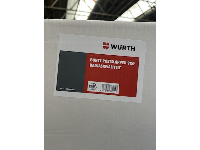Ca. 29x doos bonte poetslappen 9 kg badjaskwaliteit, würth - afbeelding 2 van  3