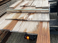 Ca. 29x mandioqueira vlonderplanken, 21x120mm, lengte 1/450cm, 6/400cm, 6/350cm, 8/300cm, 5/250cm, 3/200cm - afbeelding 1 van  3