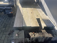 Ca. 2x guyana teak dragline schotten, 20x100mm, lengte 1/170cm, 1/180cm - afbeelding 1 van  3