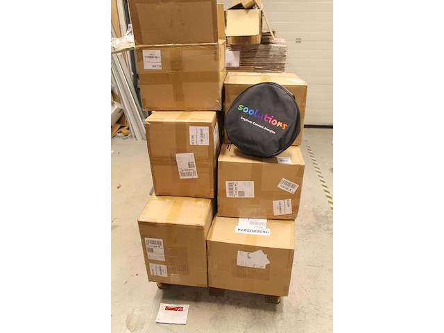 Ca. 300 draagtassen met reclameopdruk t.b.v. laadkabel op pallet. - afbeelding 2 van  4