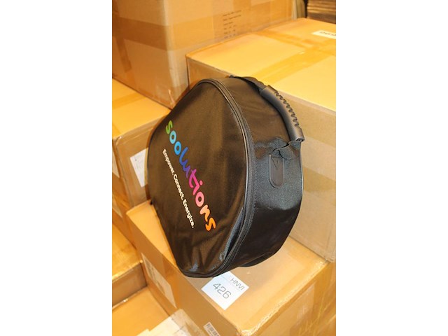 Ca. 300 draagtassen met reclameopdruk t.b.v. laadkabel op pallet. - afbeelding 3 van  4