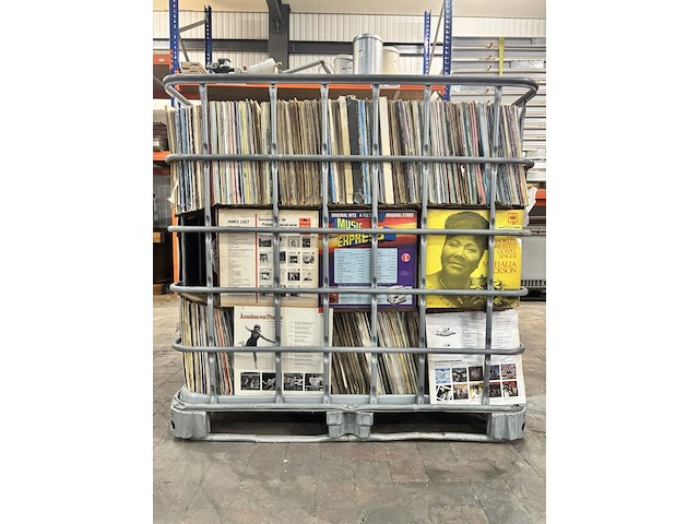 Ca. 3000x lp's / langspeelplaten in ibc-krat, 12-inch vinyl - afbeelding 2 van  9
