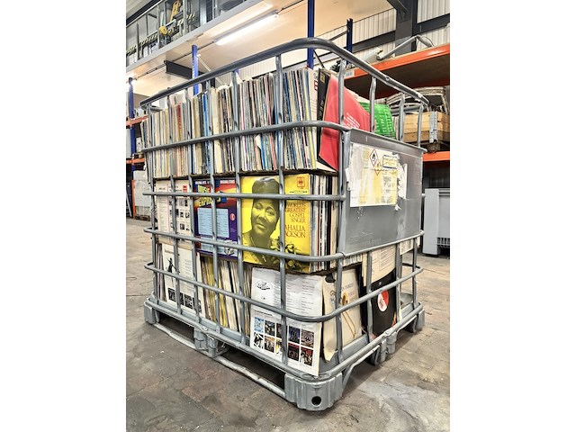 Ca. 3000x lp's / langspeelplaten in ibc-krat, 12-inch vinyl - afbeelding 3 van  9